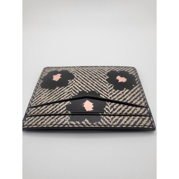 Kate Spade Winter Blooms Slim Credit Card Wallet Floral 4 Slots Middle Pocket - Picture 2 of 5